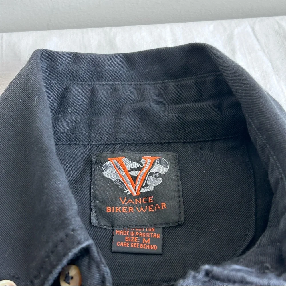 Vance Biker Wear Laconia 2015 Vest Button Down Shirt - Picture 8 of 13
